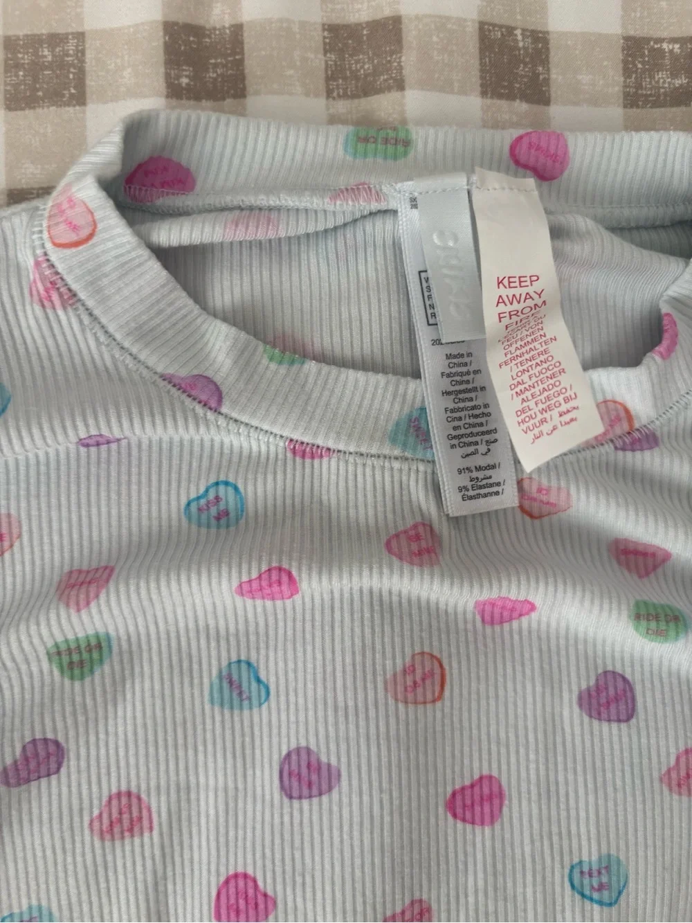 SKIMS Kids Pajama Set Candy Hearts